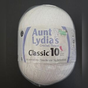 AUNT LYDIA'S CROCHET THREAD 2730 YDS WHITE